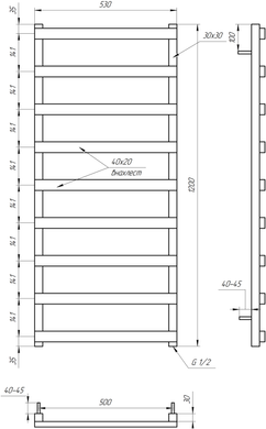 Сушка для рушників Genesis-Aqua Basis 120x53 см