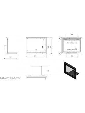 Дверцы для камина Kratki ZUZIA DECO 524x652 мм