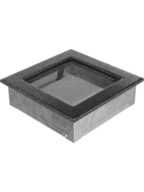 Вентиляційна решітка Kratki 17x17 см чорно-срінба