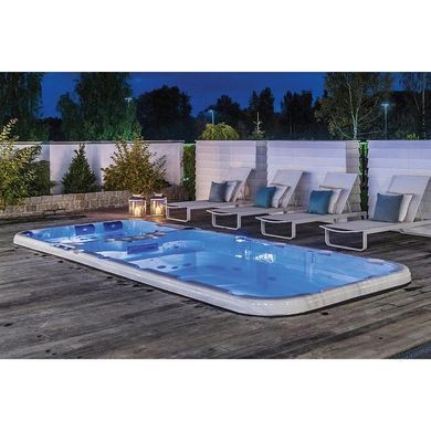 Плавальний SPA басейн Passion Spas Dynamic (590x227x126 см), Сріблясто-білий