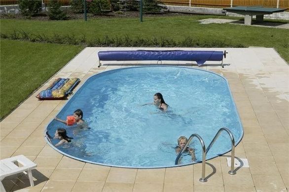 Комплект: басейн збірний овальний IBIZA 5,25 х 3,2 х 1,5 зі сходами та фільтром
