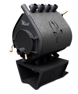 Печь Rud Pyrotron Кантри 02 (отапливаемая площадь 120 кв.м. х 2,5 м) без стекла, с обшивкой декоративной (черная)