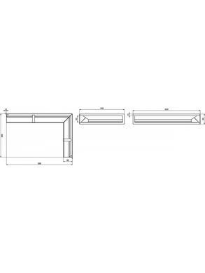Вентиляційна решітка Defro Home DH LUFT кутова права 400x600x90 (80)