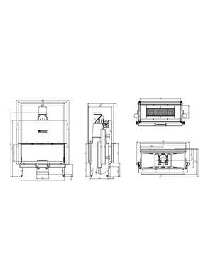 Каминная топка Hitze ARDENTE DUO ARD105X43.DGS