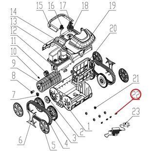 Переднее тормозное колесо к пылесосу Wybotics WY200, (front obstacle wheel №22)