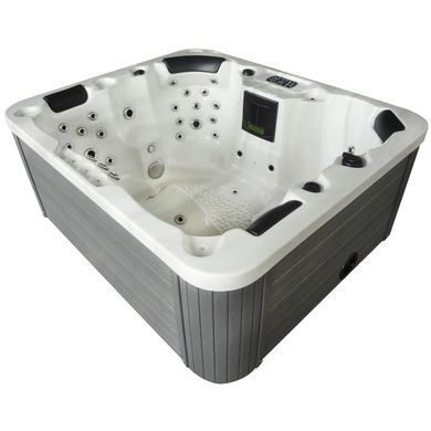 Гидромассажный бассейн Aquajoy Como (190х160х82 см), Серебристо-белый мрамор