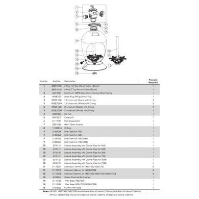 Фільтр Emaux T700 Volumetric (19.5 м3/год, D711)