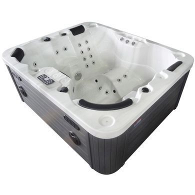Гидромассажный бассейн Aquajoy Como (190х160х82 см), Серебристо-белый мрамор