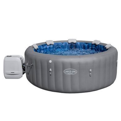 Надувний джакузі Bestway 6001T LAY-Z-SPA Santorini HydroJet Pro з програмним керуванням, на 7 осіб &Oslash; 216 x 80 см, графіт| , Bestway