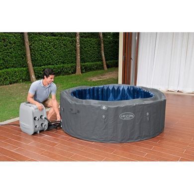 Надувний джакузі Bestway 6001T LAY-Z-SPA Santorini HydroJet Pro з програмним керуванням, на 7 осіб &Oslash; 216 x 80 см, графіт| , Bestway