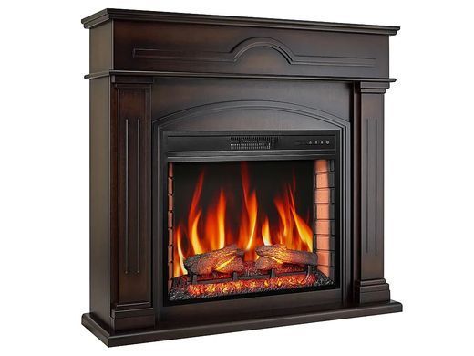Каминокомплект ArtiFlame Delmona AF28S слоновая кость с обогревом и звуком горения огня