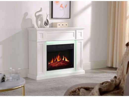 Каминокомплект ArtiFlame Linz AF23S белый с LED подсветкой, обогревом и звуком горения огня