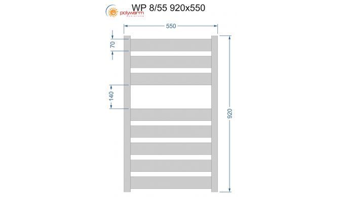 Дизайн радиатор (полотенцесушитель) Paris WP8/55