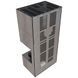 Камин Kratki FLOKI BOX правый 8 kW &Oslash; 160 в корпусе с керамогранита NATURALI PIETRA DI SAVOIA GRIGIA BOCCIARDATA