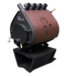 Печь Rud Pyrotron Кантри 02 (отапливаемая площадь 120 кв.м. х 2,5 м) без стекла, с обшивкой декоративной (коричневая)