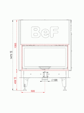 Каминная топка BeF TWIN V 10 II