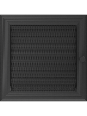 Вентиляционная решетка Kratki 22x22 см OSKAR графитовая с жалюзи