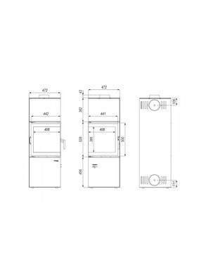 Стальная печь Defro Home QUADROOM Золотой