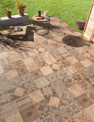 Камінь терасний 60х60х3 см, гама MOSAIC (Мозаїка), тон Arabica, одиниця виміру м2