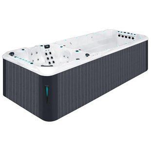Плавательный SPA бассейн Passion Spas Vitality (708x225x126 см), Бело-серый