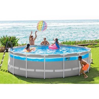 Каркасний басейн Intex 26722 Premium (427х107 см) з картриджним фільтром, драбиною, підкладкою, і тентом