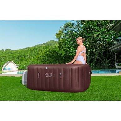 Надувной джакузи Bestway 6001U LAY-Z-SPA Maldives HydroJet Pro с приложением управления, на 7 человек 201 x 201 x 80 см, красное дерево | , Bestway