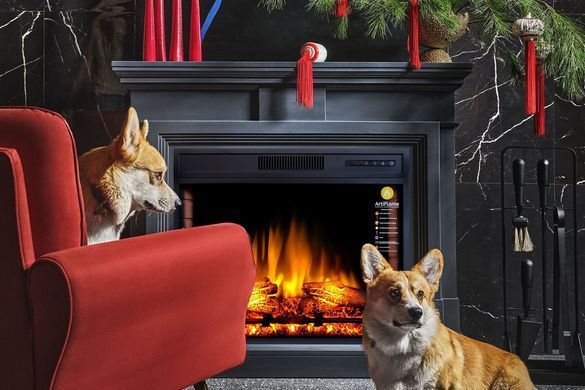 Камінокомплект ArtiFlame STAMFORD AF28S СІРИЙ ГРАФІТ (ЗІ ЗВУКОМ)