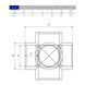 Крестовина ПВХ Hidroten 5V, 1001596, с доп. отводом, d63 мм