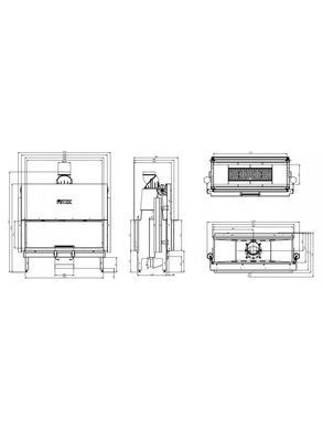 Каминная топка Hitze ARDENTE DUO ARD120X43.DGS