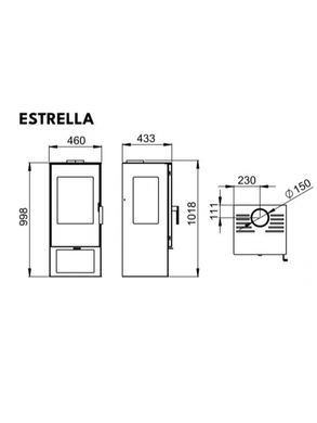 Стальная печь Bronpi ESTRELLA