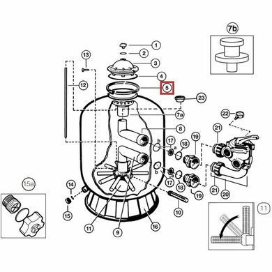 Затискний хомут Hayward для фільтра S0310T/S0360T/S0310Se/S0360Se (SX0310N)
