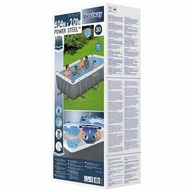 Каркасний прямокутний басейн Bestway 56441 (404х201х100 см) з картриджним фільтром та драбиною