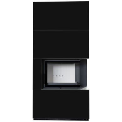 Камин Kratki FLOKI BOX правый 8 kW &Oslash; 160 в корпусе с керамогранита NERO ASSOLUTO