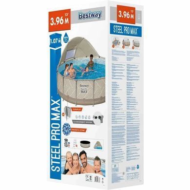 Каркасний басейн Bestway 561FY (396х107 см) з картриджним фільтром, драбиною, тентом і навісом