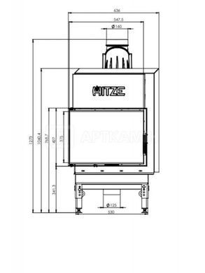 Каминная топка Hitze HST54x39.R