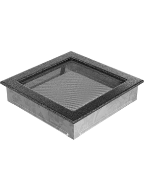 Вентиляційна решітка Kratki 22x22 см чорно-срінба