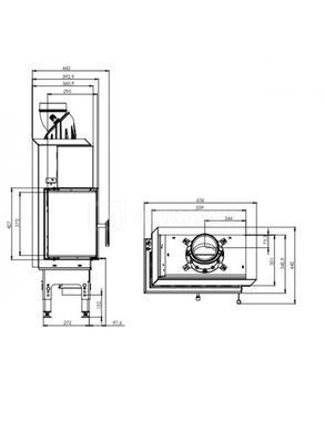 Каминная топка Hitze HST54x39.R