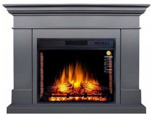 Каминокомплект ArtiFlame SACRAMENTO AF28S СЕРЫЙ ГРАФИТ (СО ЗВУКОМ)