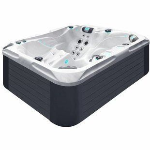 Гидромассажный бассейн Passion Spas Happy (213х175х83 см), Серебристо-белый