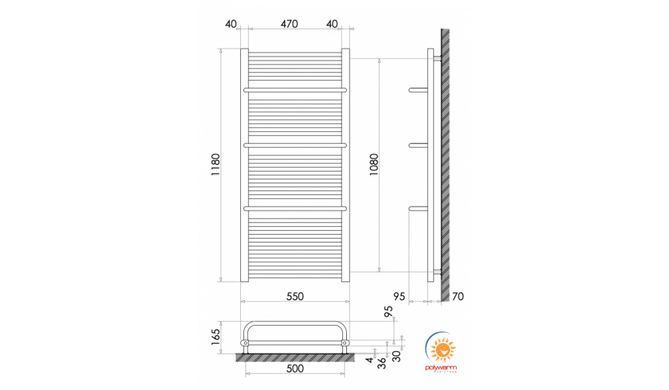 Радіатор опалення для ванної кімнати Polywarm WD26/65