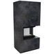 Камин Kratki FLOKI BOX правый 8 kW &Oslash; 160 в корпусе с керамогранита OSSIDO NERO