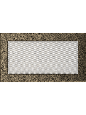 Вентиляционная решетка Kratki 17x30 см черно-золотоя