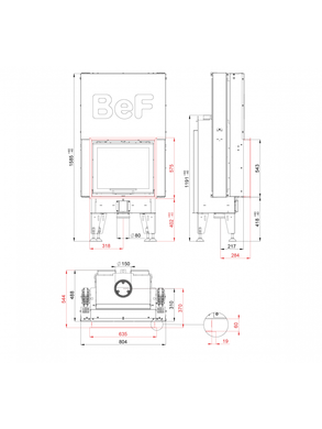 Камінна топка BeF THERM V 6 PASSIVE