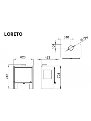 Стальная печь Bronpi LORETO