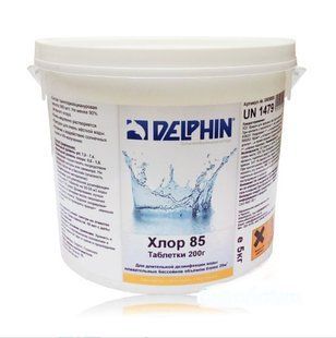 Длительный хлор DELPHIN 85 5кг (таблетки 200г)