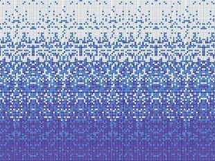 Стеклянная мозаика DEGRADADO AZUL-1 (2.5 x 2.5 см) на бумаге