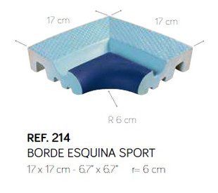 Угол внутренний 17х17хR 6см (голубой/т.синий) SISTEMA SPORT