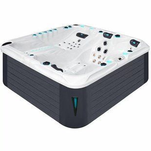Гидромассажный бассейн Passion Spas Euphoria Mighty Wave (230x230x91 см), Серебристо-белый