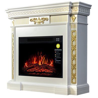 Камінокомплект ArtiFlame GREECE AF23S БІЛИЙ ВАНІЛЬ (ЗІ ЗВУКОМ)