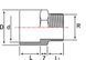 Муфта НПВХ Pimtas с наружной резьбой (63 мм)